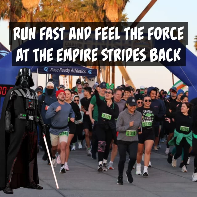 Early Sunday in the far, far away galaxy of Long Beach, all are invited to join a morning workout, dress in themed costumes and celebrate Star Wars Day at The Empire Strides Back. 

This intergalactic event from CaliFlow Runs will take place at 5400 E. Ocean Blvd. along the Long Beach waterfront and offer three race options: 5K, 10K and half marathon. 

✍️: Staff Report
📸: Slides 1 & 2: Courtesy of Califlow Runs, Slide 4: Richard H. Grant

📖 Click the link in our bio to read the full story